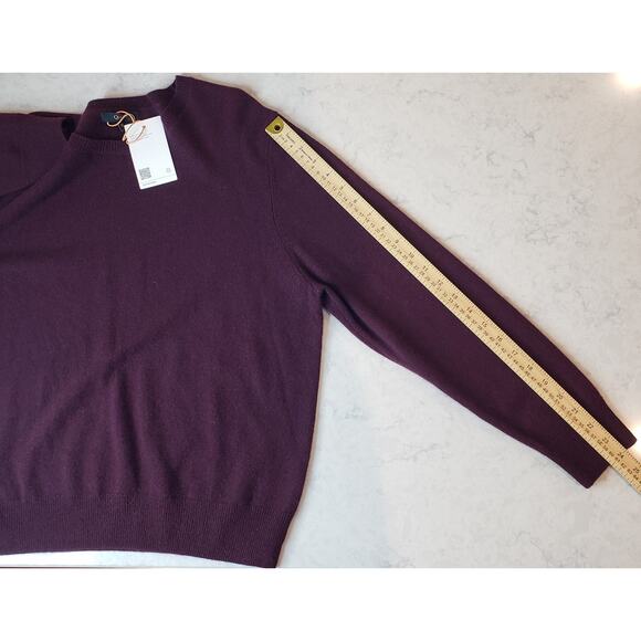 NWT QUINCE 100% Cashmere Crewneck Sweater in Wine Women's Size XL - Picture 6 of 7
